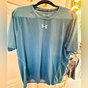 Under Armour Run HeatGear T-Shirt – Turquoise/Teal – Size XL